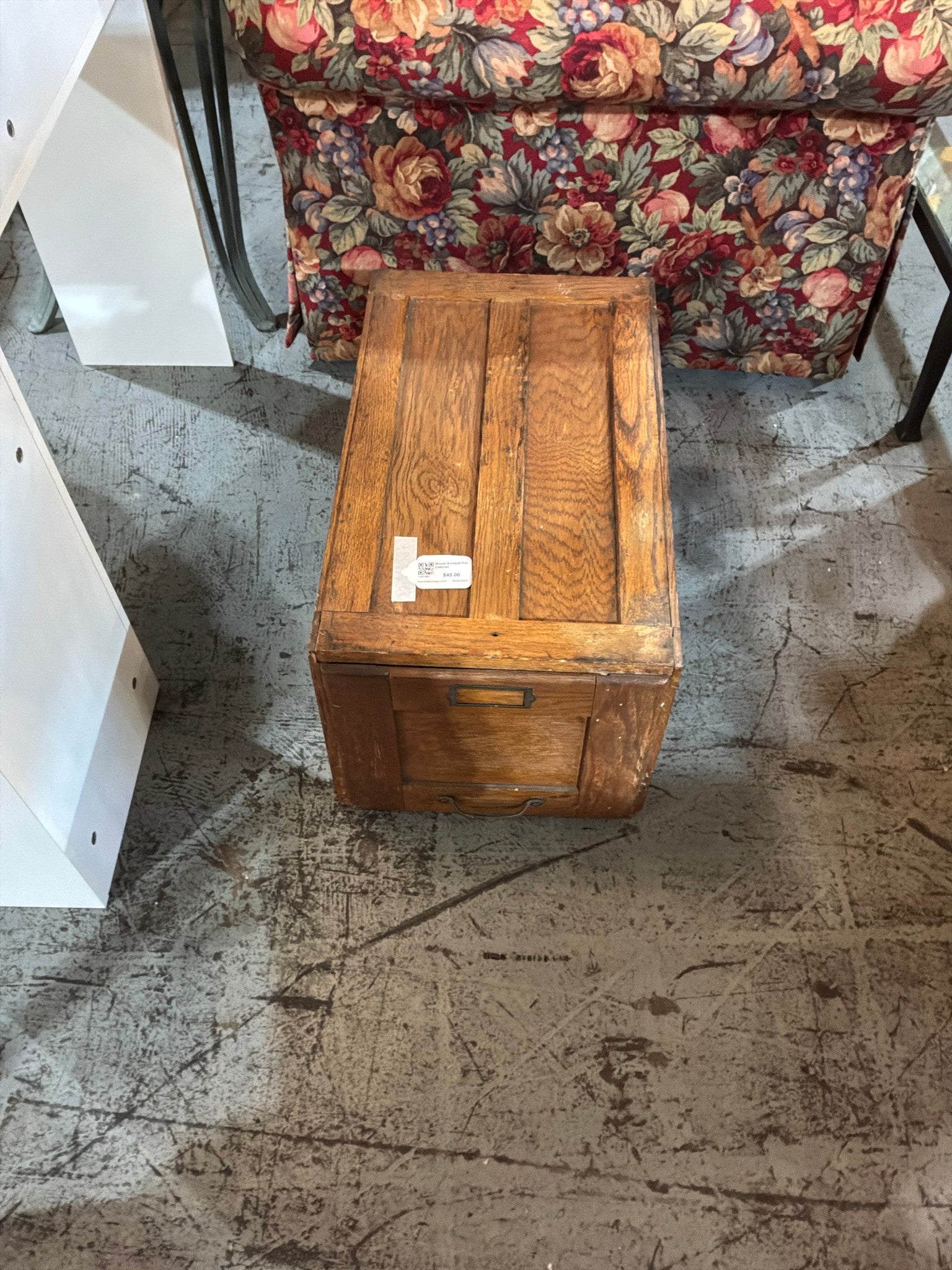 Wood Antique File Cabinet
